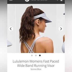 NEW w tags! $28 Lululemon fast paced Wide Brim Run Visor serene blue